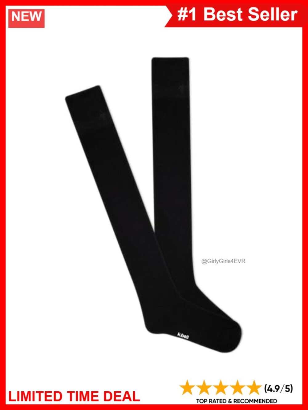 Modal Over the Knee Socks Comfort Top Seamless Liner